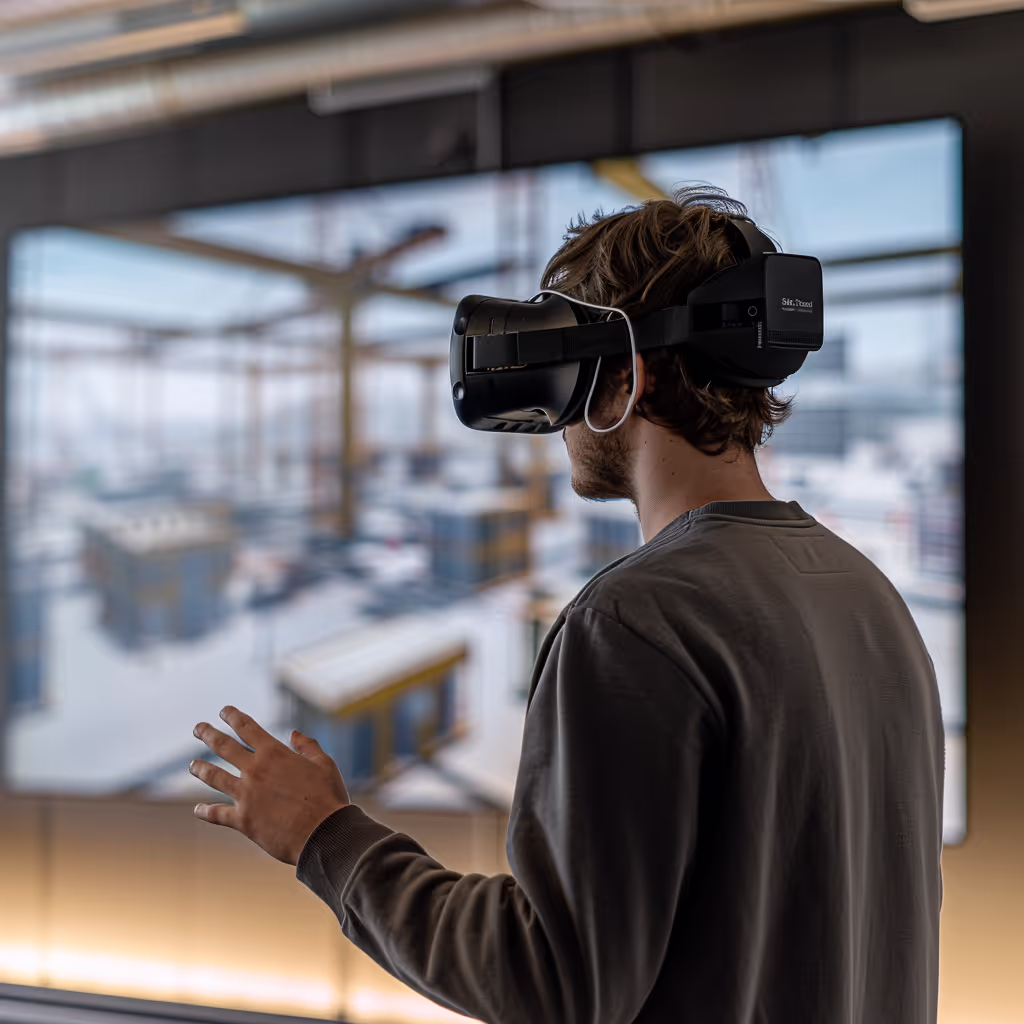 a trainee experiencing virtual tour