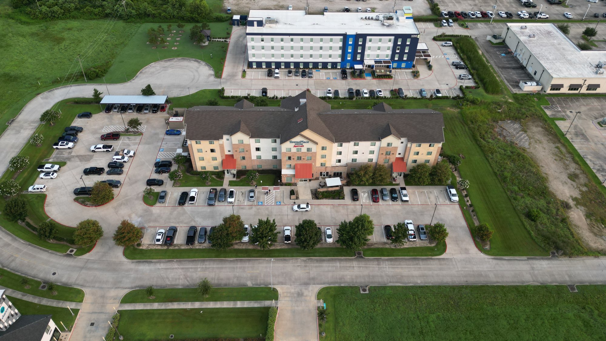 Aerial drone view of a commercial property documented by Data Capture Service